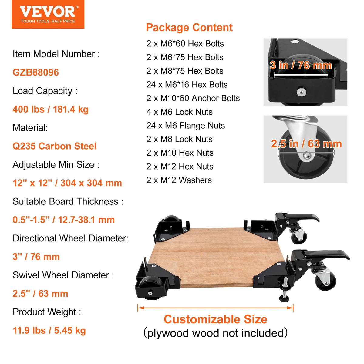 400/500/700/1500 lbs Mobile Base Stand Adjustable Heavy Duty Universal with Swivel Wheels for Bandsaw Power Tool Machine