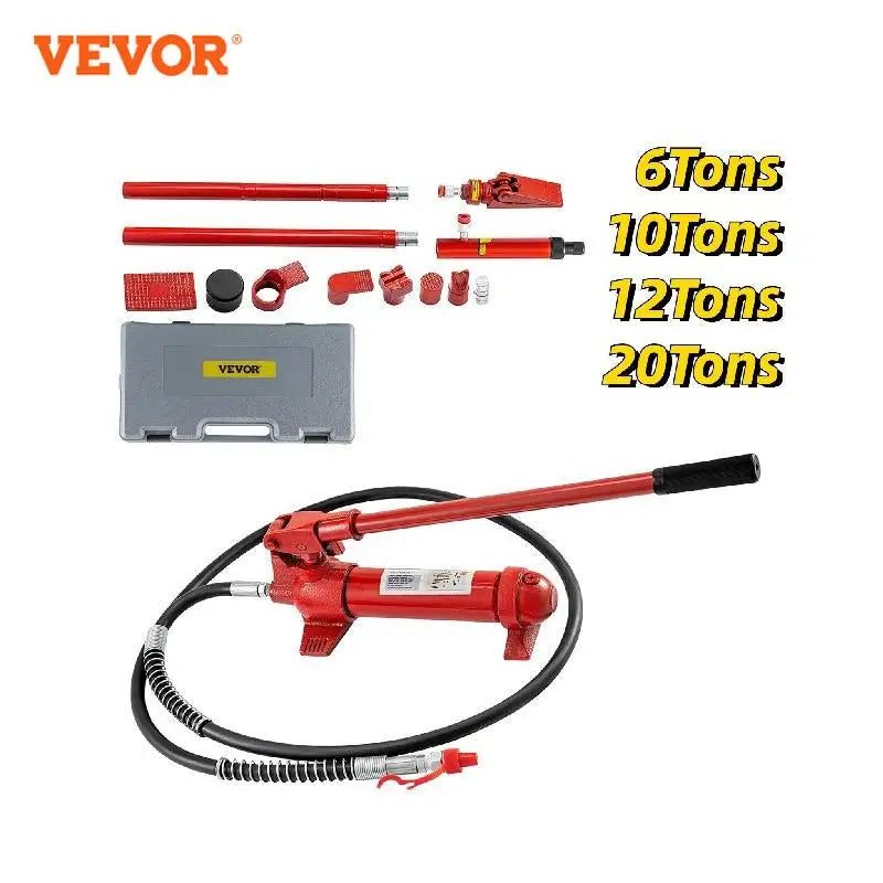 Porta Power Hydraulic Jack Kit 6/10/12/20 Ton Sheet Metal Correction Automotive Frame Shape Repair Separation Jack Tools