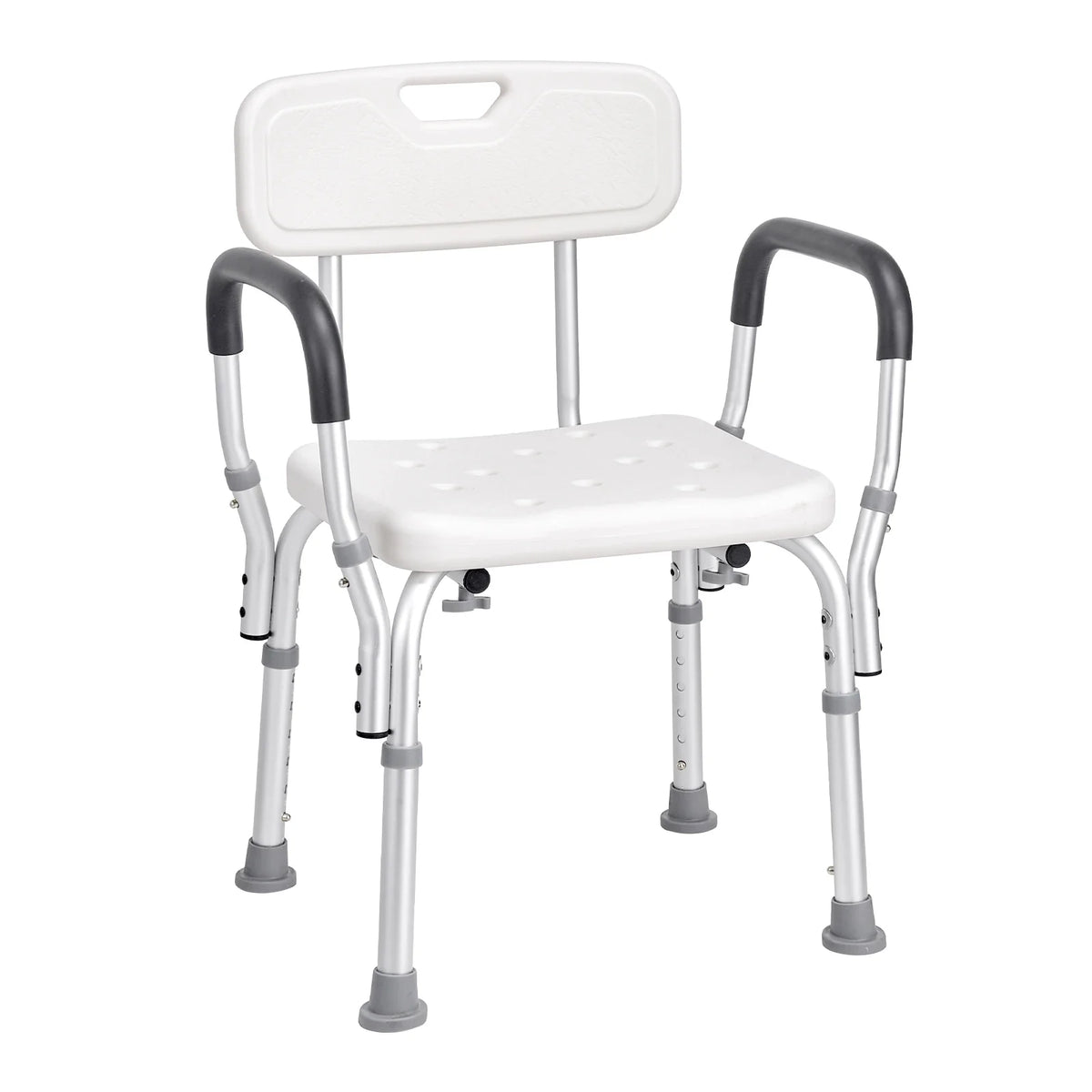 Shower Chair with Back Adjustable Height Shower tool for Inside Shower Non-slip Bath Chair for Elderly Disabled Handicap