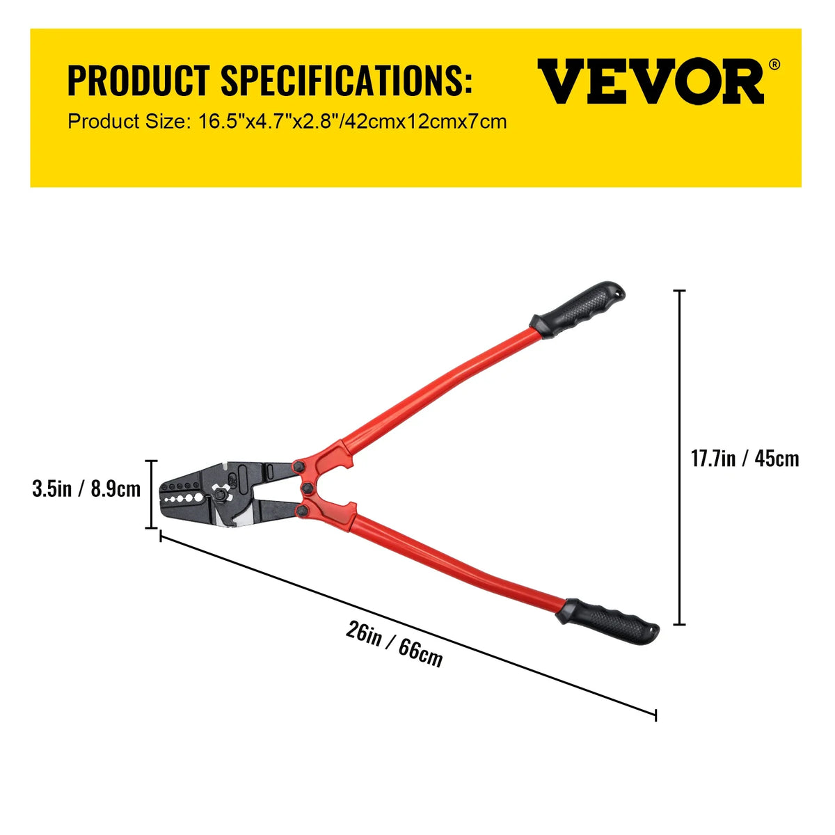 24/30Inch Wire Rope Swager Crimper Tool Insulated Handle Aluminum Copper Cable Fishing Dual Sleeves Cutter Crimping Pliers