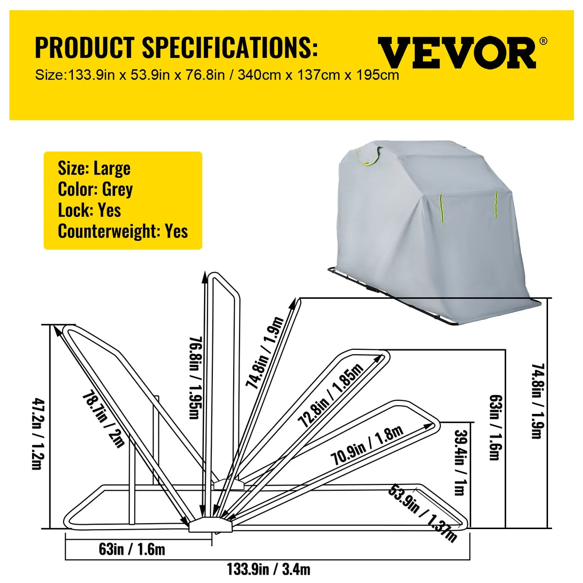 Universal Waterproof Motorcycle Cover Outdoor Shelter Protection Moto Accessories Storage Garage Use for Dust Rain Snow UV