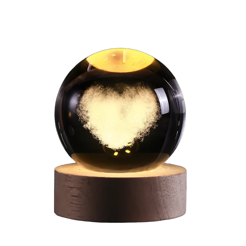 2025 NEW 3D Crystal Ball Light Carving Solar System Galaxy Valentine's Day Gift Birthday Gift LED Luminous Planet Night Lights