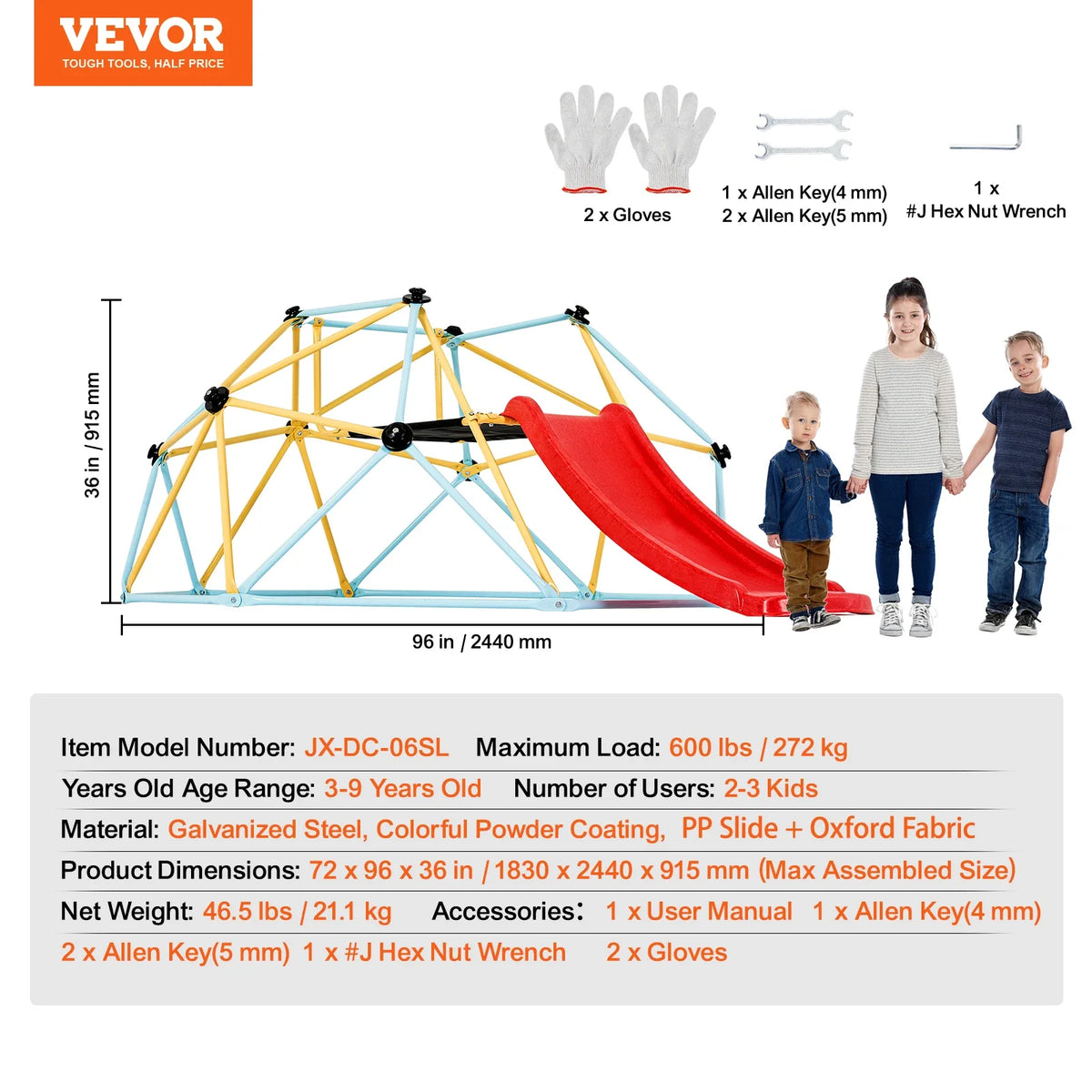 Climbing Dome 6/8/10/12FT Geometric Dome Climber Hammock Swing Jungle Gym Climbing Grip Outdoor Backyard Play Equipment