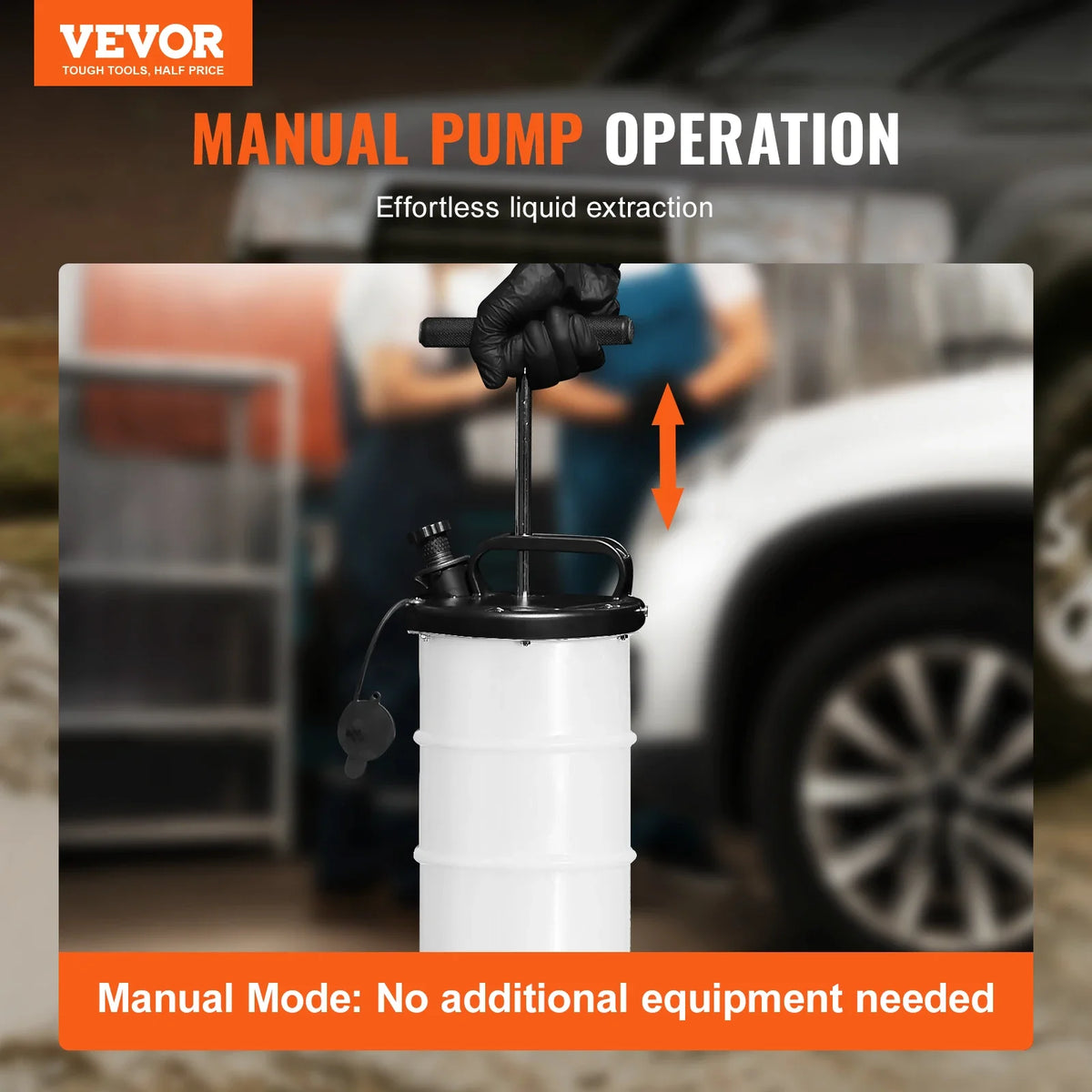 6.5L Fluid Extractor Manual Hand-Operated Car Brake Oil Changer Tool with Hose Vacuum Fluid Oil Pump for Car Accessories