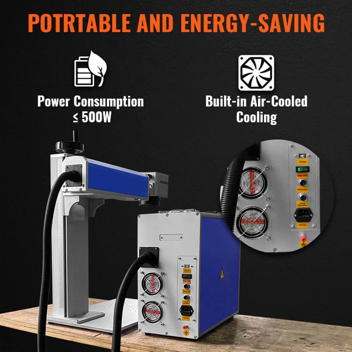 Laser Marking Machine 30W 50W Laser Engraver Metal Stainless Steel Cutting Gold Silver Ring Jewelry Engraving Machine