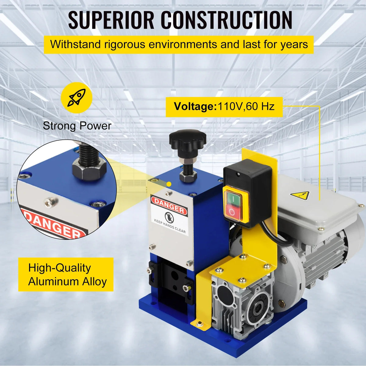 Electric Wire Stripping Machine Cable Stripper 1.5-25mm Copper 220V/110V For Scrap Copper Recycling
