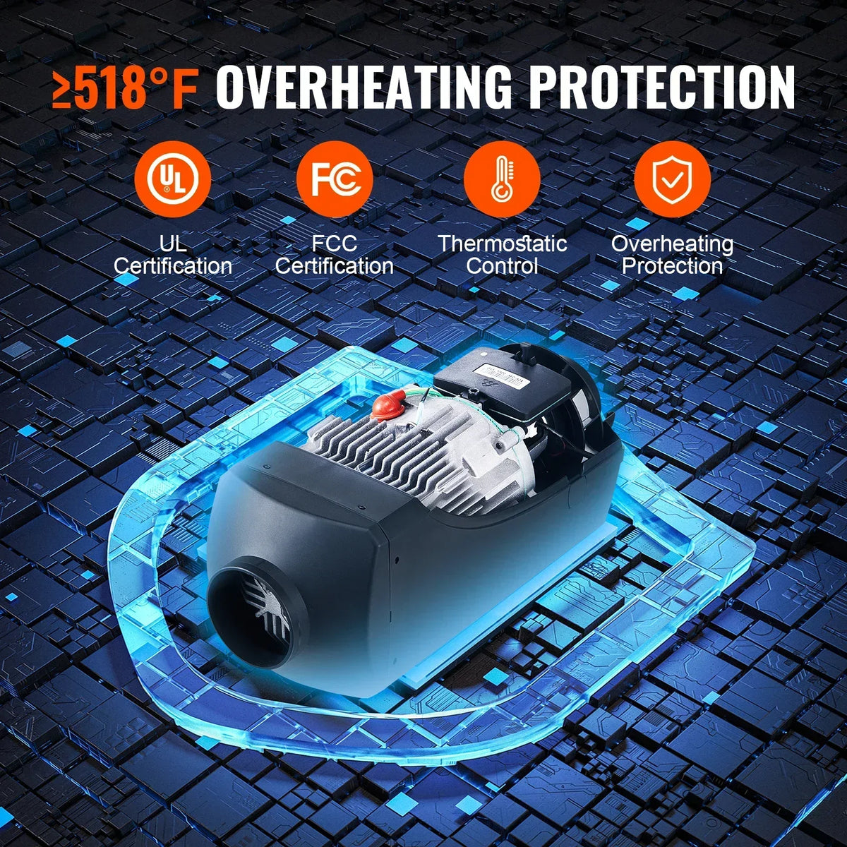 Car Heater Diesel Air Heater 2/5/8KW 12V With Silencer Remote Control Truck Boat Bus RV Trailer Air Diesel Parking Heater