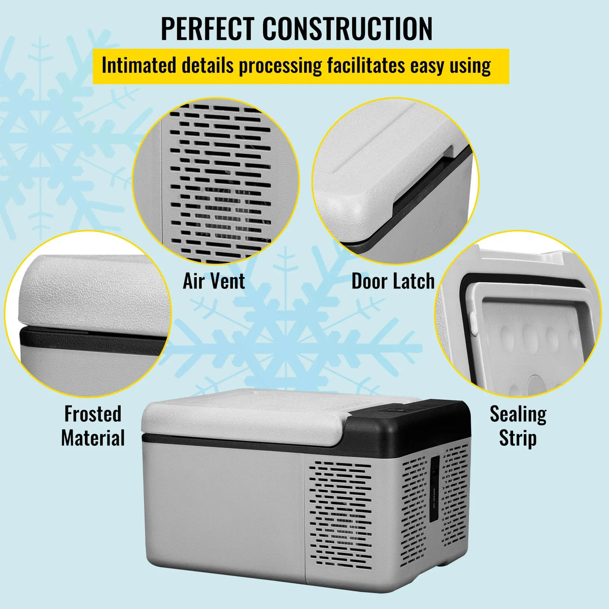 9L 15L Car Refrigerator Portable Compressor Fridge Freezer Cooler 12V/24V DC 110-240V AC for RV Travelling Camping Fishing