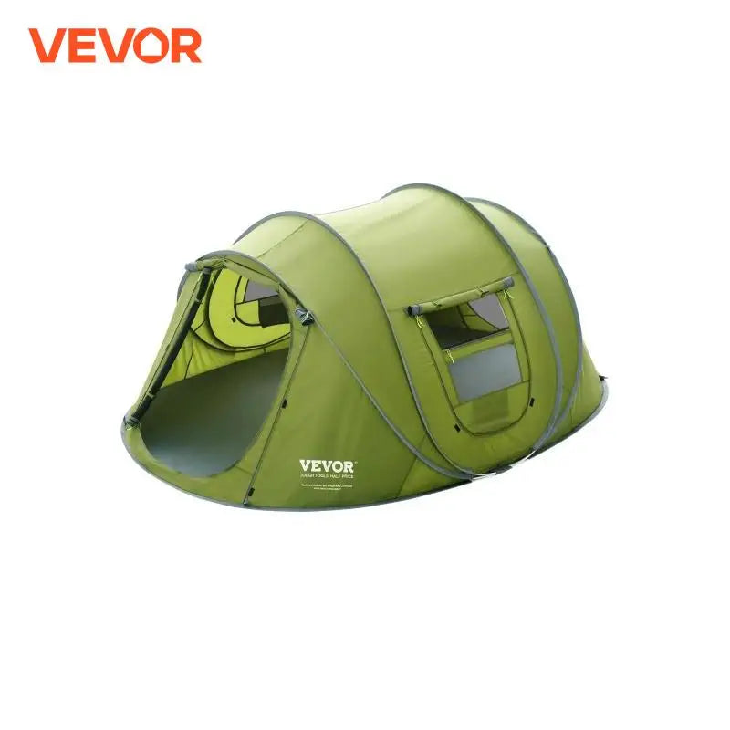 Camping Tent Pop Up Tent for 4 Person Easy Setup Waterproof Backpacking Tent with Door & Window for Outdoor Family Camping