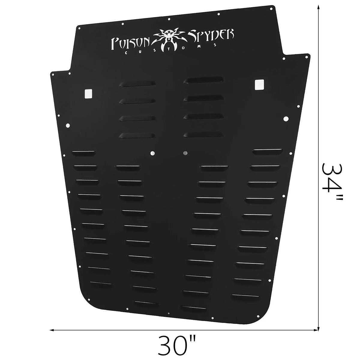Vented Hood Louver Black Powder Coat Front Liner for 2013-2017 Jeep Wrangler JK Easy Install Weather Proof Fashionable