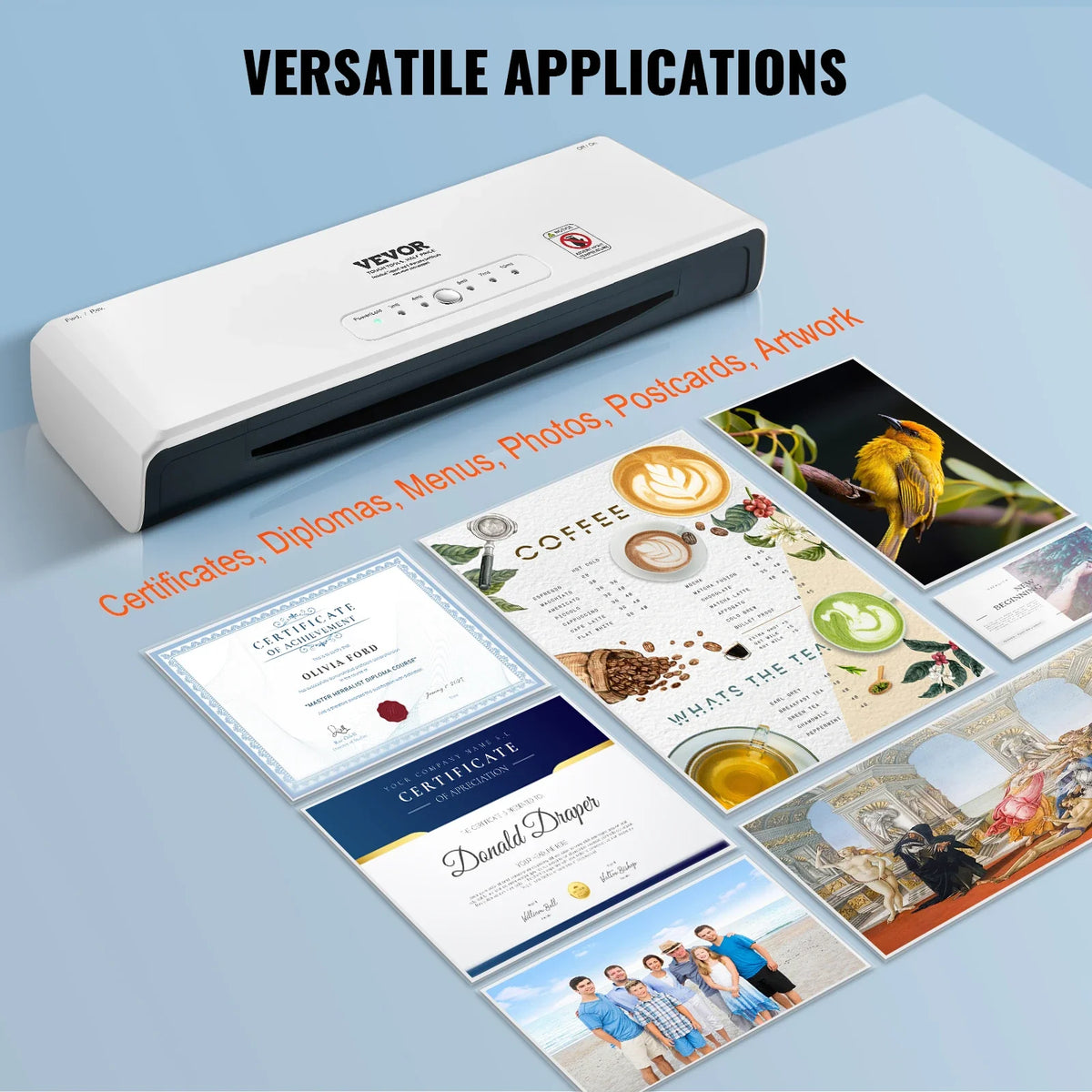 13-inch Laminating Machine 4 Rollers Hot & Cold Thermal Laminator Quick Warm-up Laminating Machine for Home Office School
