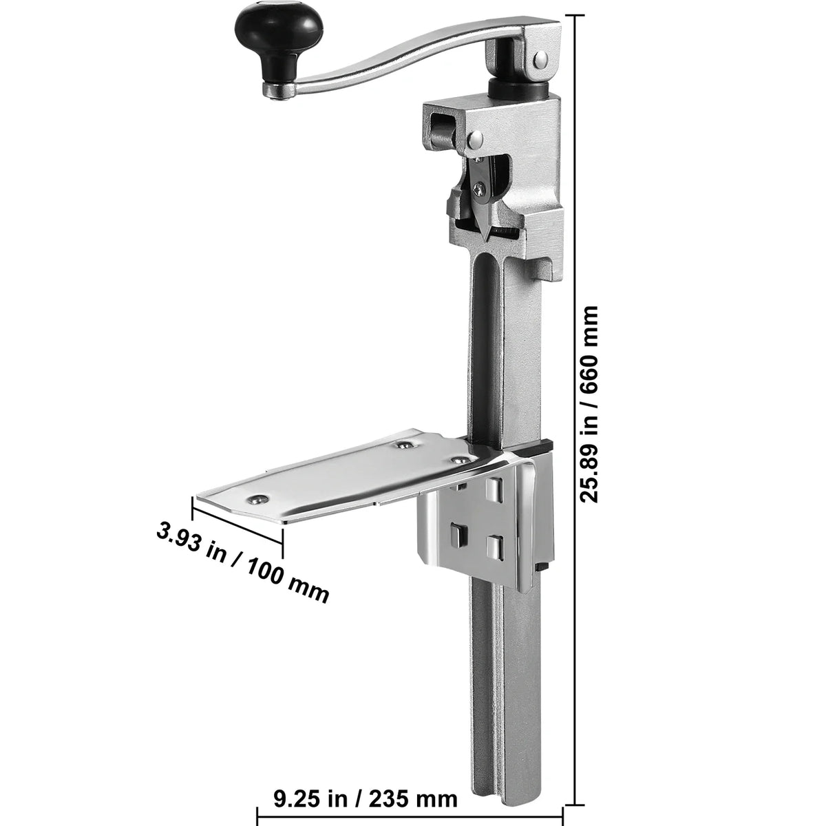 Manual Can Opener Commercial Table Opener for Large Cans Heavy Duty Can Opener with Base Adjustable Height Opener For Cans