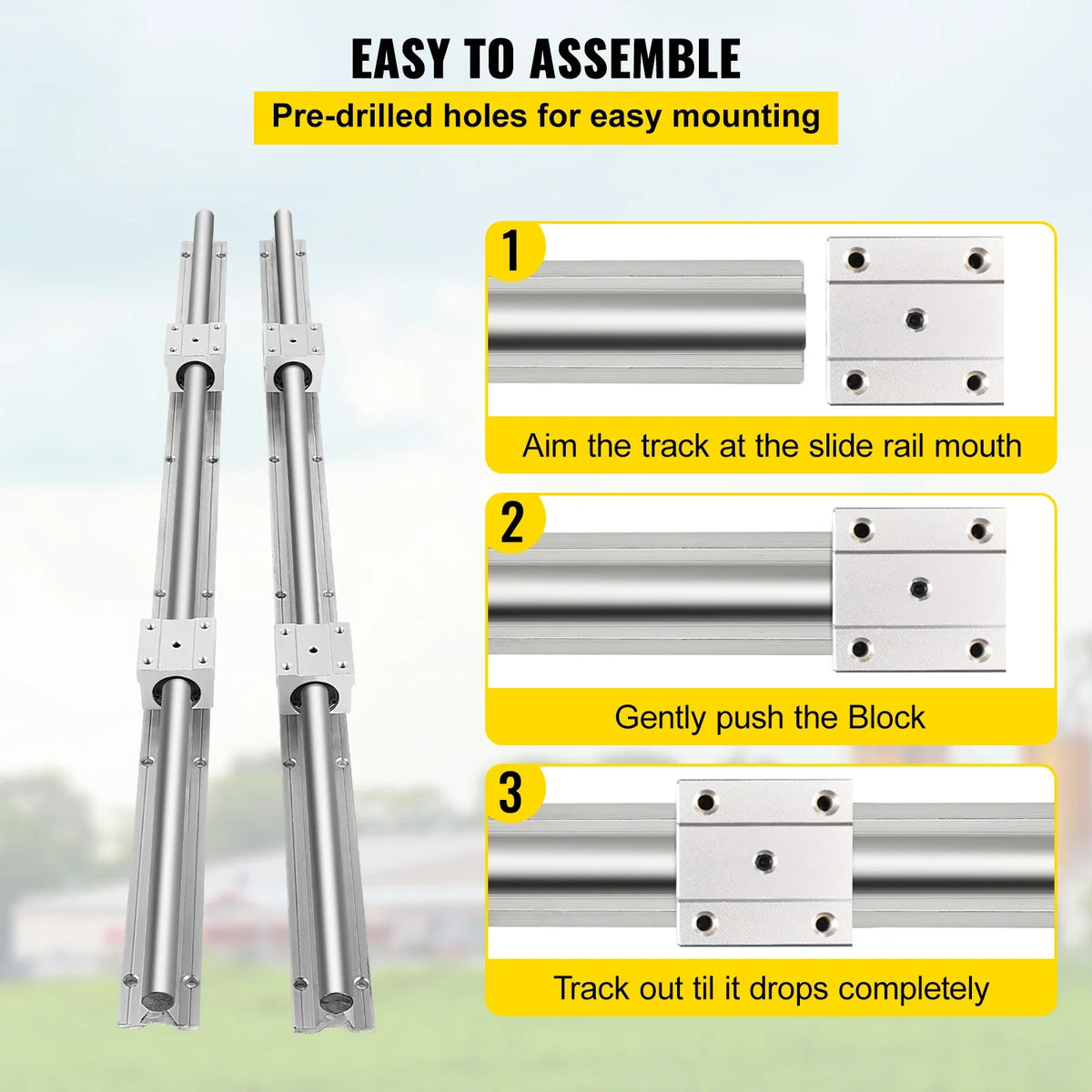 Linear Rail 2PCS SBR16-800mm Linear Slide Guide 2 PCS Rail 4 PCS SBR16UU Bearing Block for Automated Machines Equipments