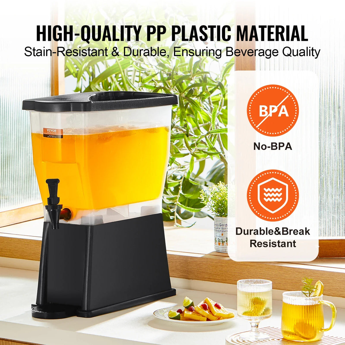 Beverage Dispenser 3 Gallon Drink Dispenser for Parties Plastic Juice Dispenser with Stand Spigot Lid Iced Tea Dispenser