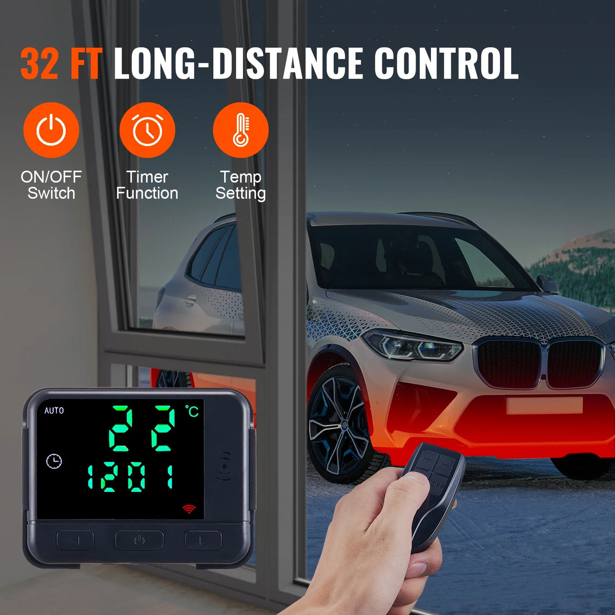 12V Diesel Heater with Remote Control and LCD Display, Rapid Heating for RV Trailer Camper Van Boat And Indoors