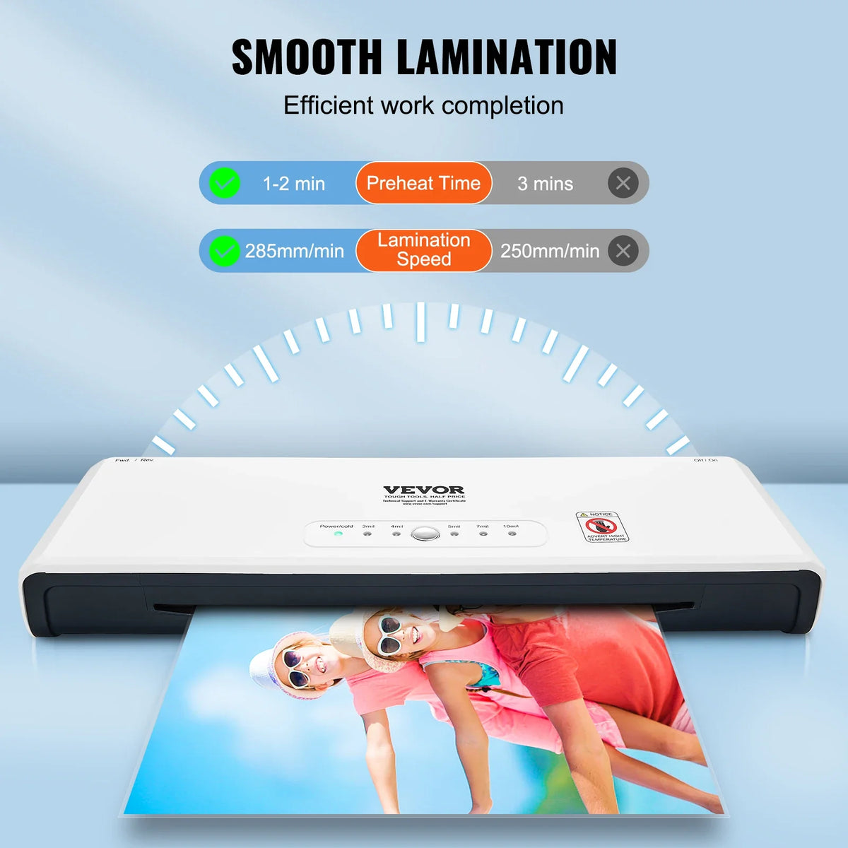 13-inch Laminating Machine 4 Rollers Hot & Cold Thermal Laminator Quick Warm-up Laminating Machine for Home Office School