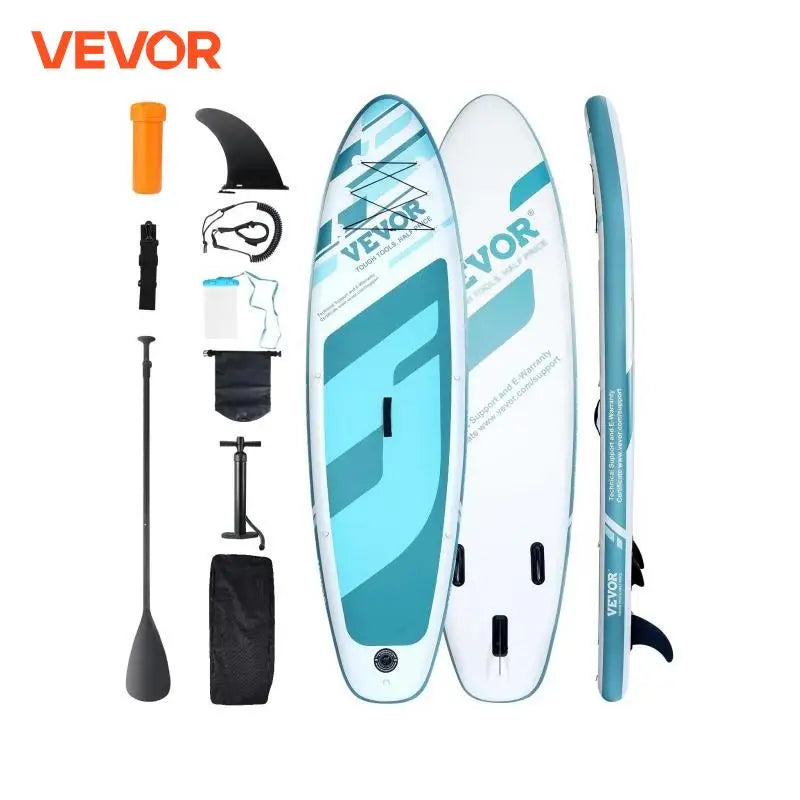 Inflatable Stand Up Paddle Board with SUP Board Pump Paddle Fin Phone Bag Backpack Ankle Leash Repair Kit Non-slip Deck
