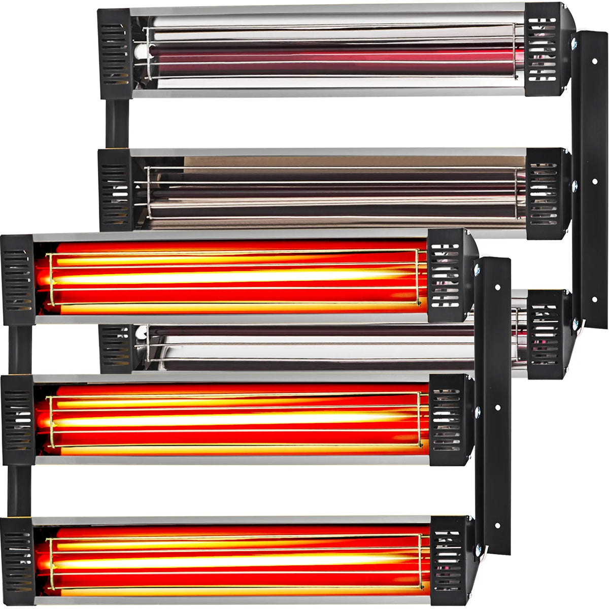 Car Paint Curing Lamp 2 Set 3000W Quick Drying 110V 47.2x39.3 sq.inch Baking Area Spray/Baking Booth Infrared Paint Heater