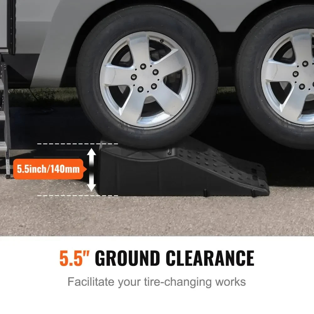 1PC Low Profile Car Ramp, 20000 lbs Loading Capacity Heavy Duty Tire Ramp for Oil Changes Car Lift and Vehicle Maintenance