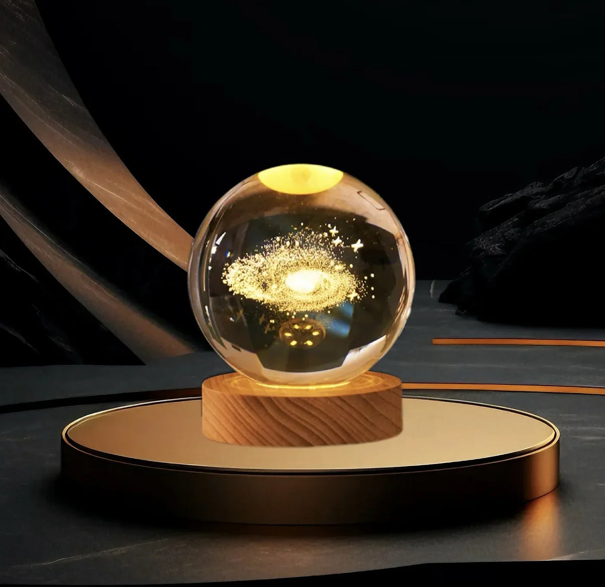 2025 NEW 3D Crystal Ball Light Carving Solar System Galaxy Valentine's Day Gift Birthday Gift LED Luminous Planet Night Lights