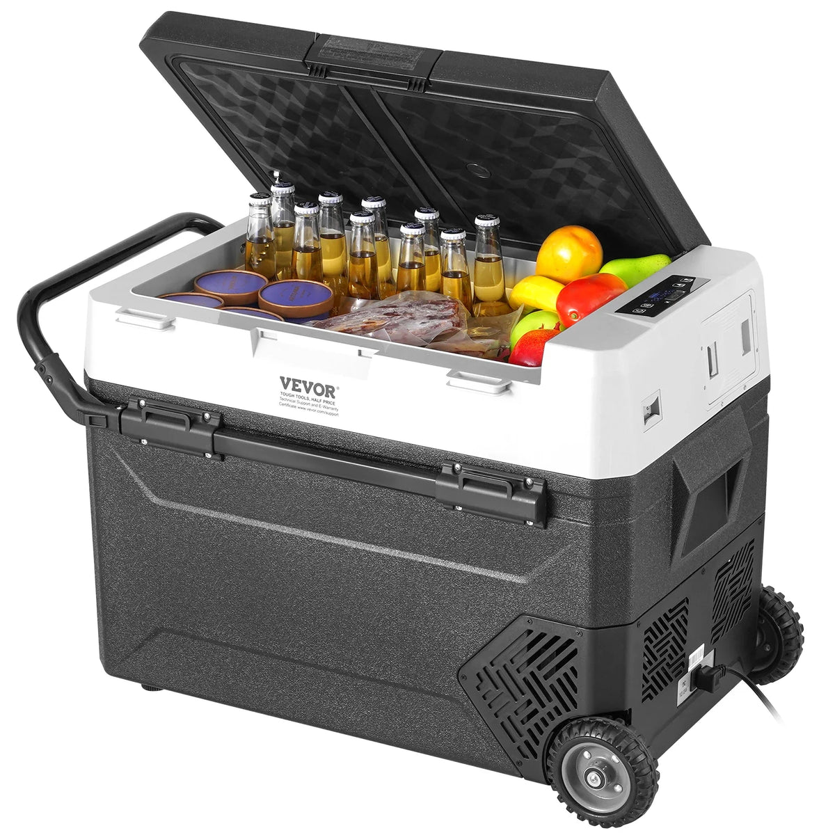 60L Car Refrigerator, 12V Car Fridge,Single Zone Portable Freezer, -4℉-68℉ Adjustable, Compressor Cooler for Home, Outdoor