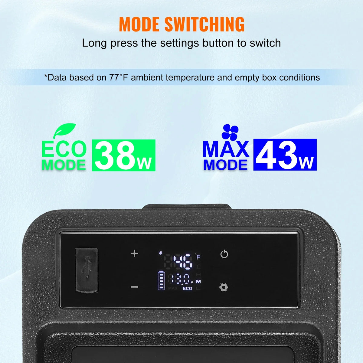 12V Car Armrest Refrigerator Fridge, 8 L Single Zone Freezer, 12/24V DC and 100-240V AC Compressor Cooler for Outdoor