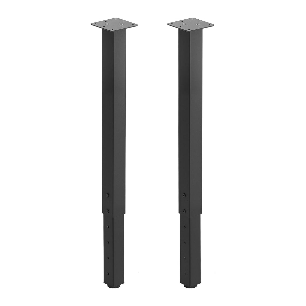 Adjustable Table Legs, 24-40 in Square Steel Furniture Legs, 1200 lbs Max Load Heavy Duty, Quick Installation, Ideal for Home Office Desk DIY, Coffee Dinner Bar Tables, Workbenches, 4 PCS, Black