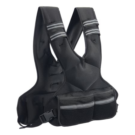 Adjustable Weighted Vest, 11-20lb Weight Vest with 6 Ironsand Weights and Reflective Stripe, Body Weight Vest Exercise Set for Men Women, Workout Equipment for Strength Training Running Jogging
