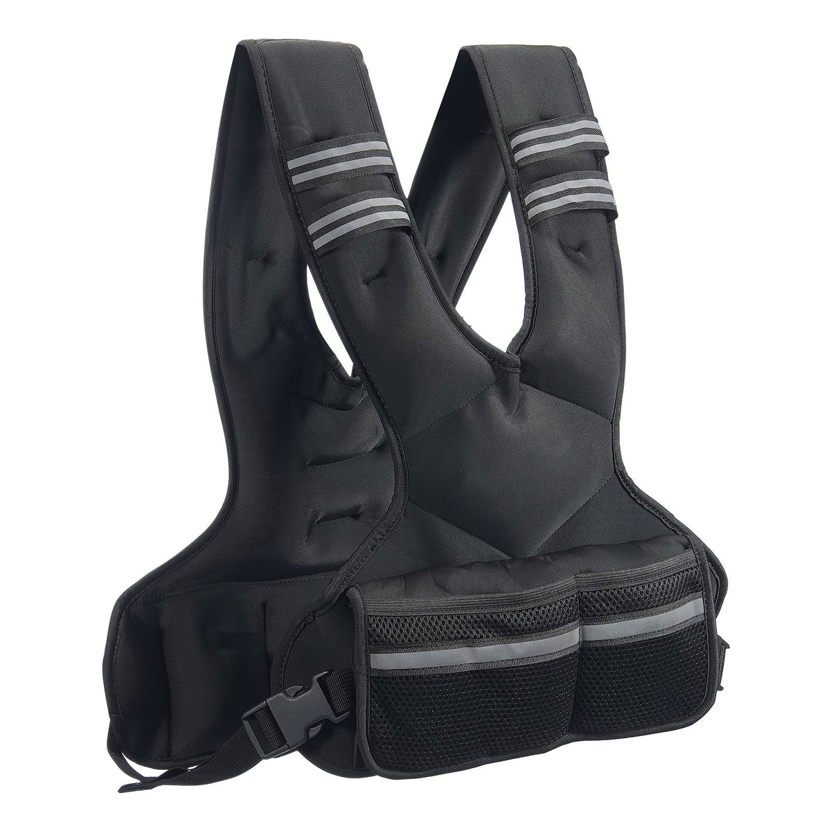 Adjustable Weighted Vest, 11-20lb Weight Vest with 6 Ironsand Weights and Reflective Stripe, Body Weight Vest Exercise Set for Men Women, Workout Equipment for Strength Training Running Jogging