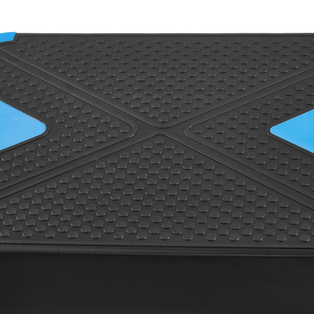 Aerobic Exercise Step Platform, 28-Inch Workout Aerobic Stepper, Height Adjustable Fitness Training Step Deck Trainer with 4 Risers, Non-Slip Surface Bench for Home Gym Cardio Strength, Blue