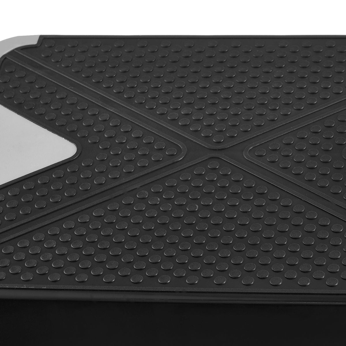 Aerobic Exercise Step Platform, 28-Inch Workout Aerobic Stepper, Height Adjustable Fitness Training Step Deck Trainer with 4 Risers, Non-Slip Surface Bench for Home Gym Cardio Strength, Gray