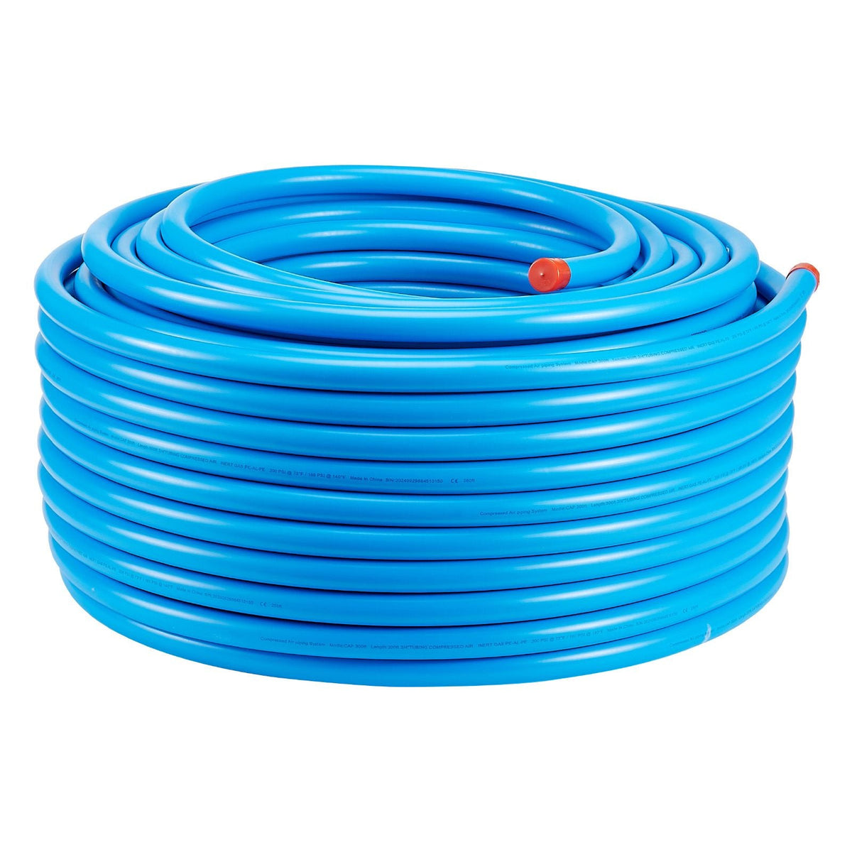 Air Compressor Line Kit, 300FT x 3/4", HDPE-Aluminum Compressed Air Piping System, Leak-Proof, Pressure-Resistant & Easy-to-Install, Compressed Air Line Tubing Kit for Garages Workshops, Blue