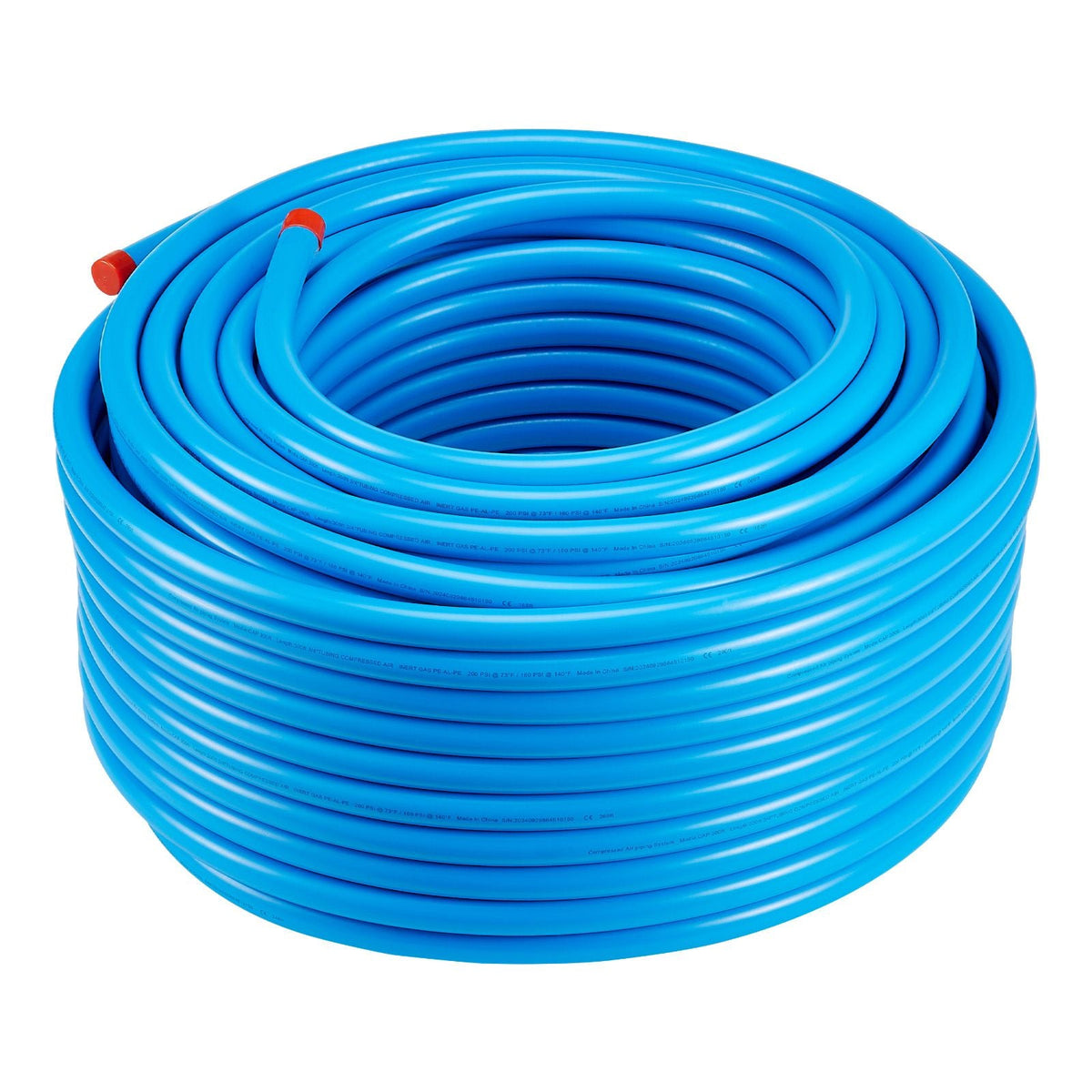 Air Compressor Line Kit, 300FT x 3/4", HDPE-Aluminum Compressed Air Piping System, Leak-Proof, Pressure-Resistant & Easy-to-Install, Compressed Air Line Tubing Kit for Garages Workshops, Blue