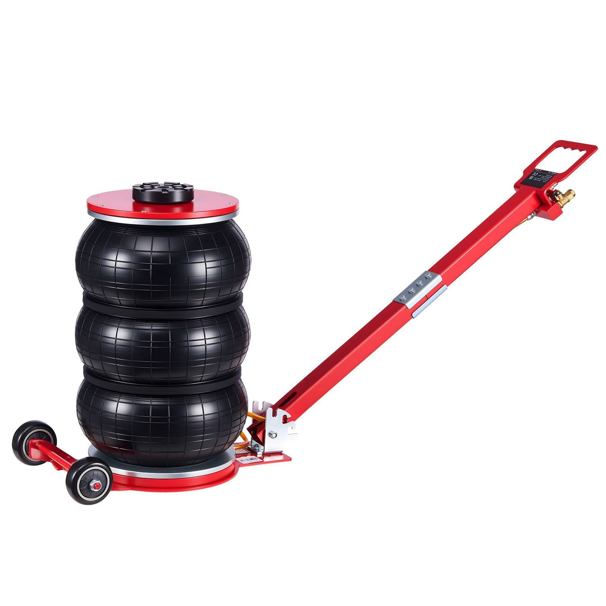 Air Jack, 5 Ton/11023 lbs Triple Bag Air Jack, Airbag with Six Steel Pipes, Lift Up to 18.3 inch/464 mm, 4-10 s Fast Lifting Pneumatic with Adjustable Long Handle for Cars, SUVs, Pickup Trucks