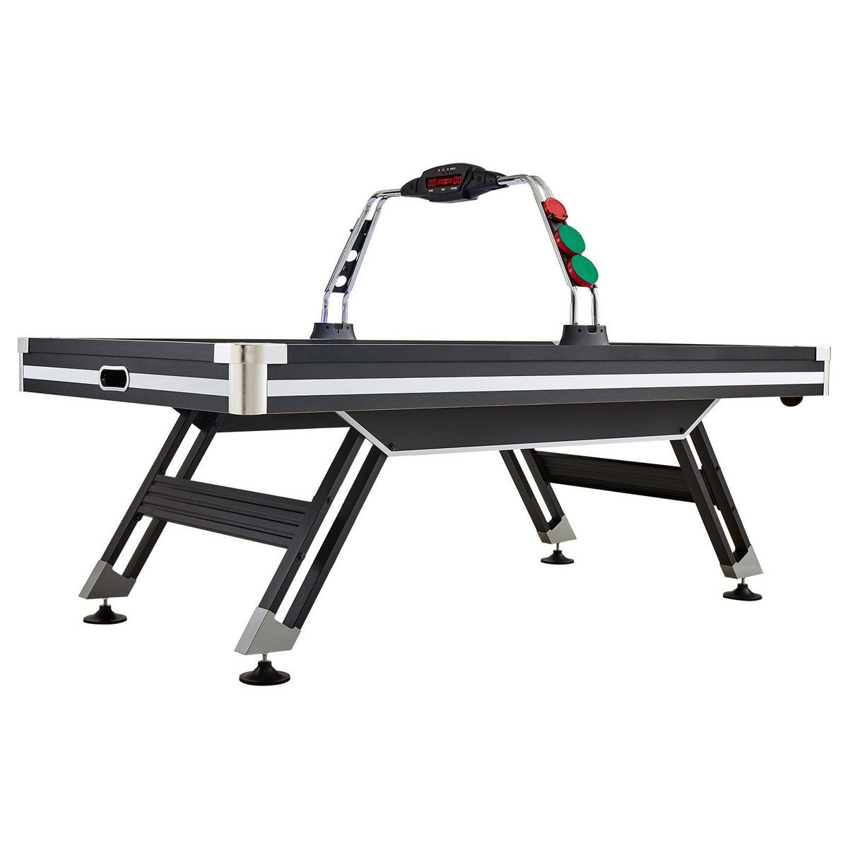 Air-Powered Hockey Table, 89" Indoor Hockey Table for Kids and Adults, LED Sports Hockey Game with 2 Pucks, 2 Pushers, and Electronic Score System, Arcade Gaming Set for Game Room Family Home
