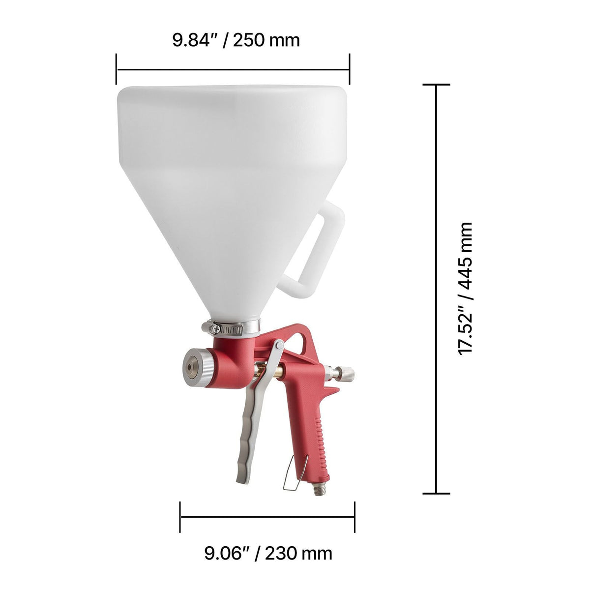Air Texture Spray Gun, 1.45 Gallon Air Hopper Spray Gun, Professional Drywall Texture Painting Sprayer with 3 Nozzles (3.5mm, 6mm, 8mm) for Popcorn, Knockdown, Orange Peel Textures