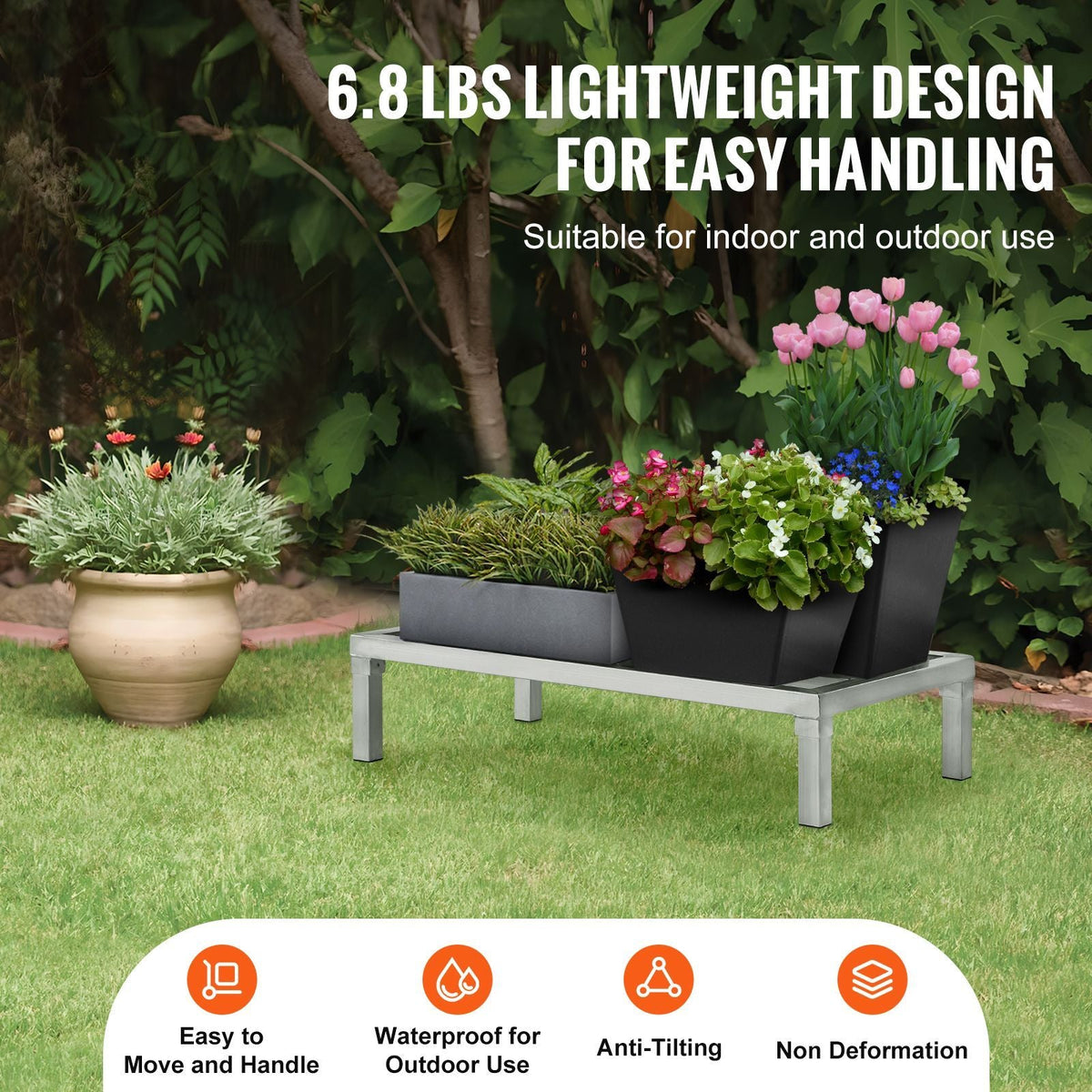 Aluminum Dunnage Rack, 36' x 20' Commercial Food Floor Rack, 8' Off the Floor, 1800 lbs Capacity All-Welded Aluminum Storage Rack, for Storage in Restaurants, Kitchens, Garages and Vehicles