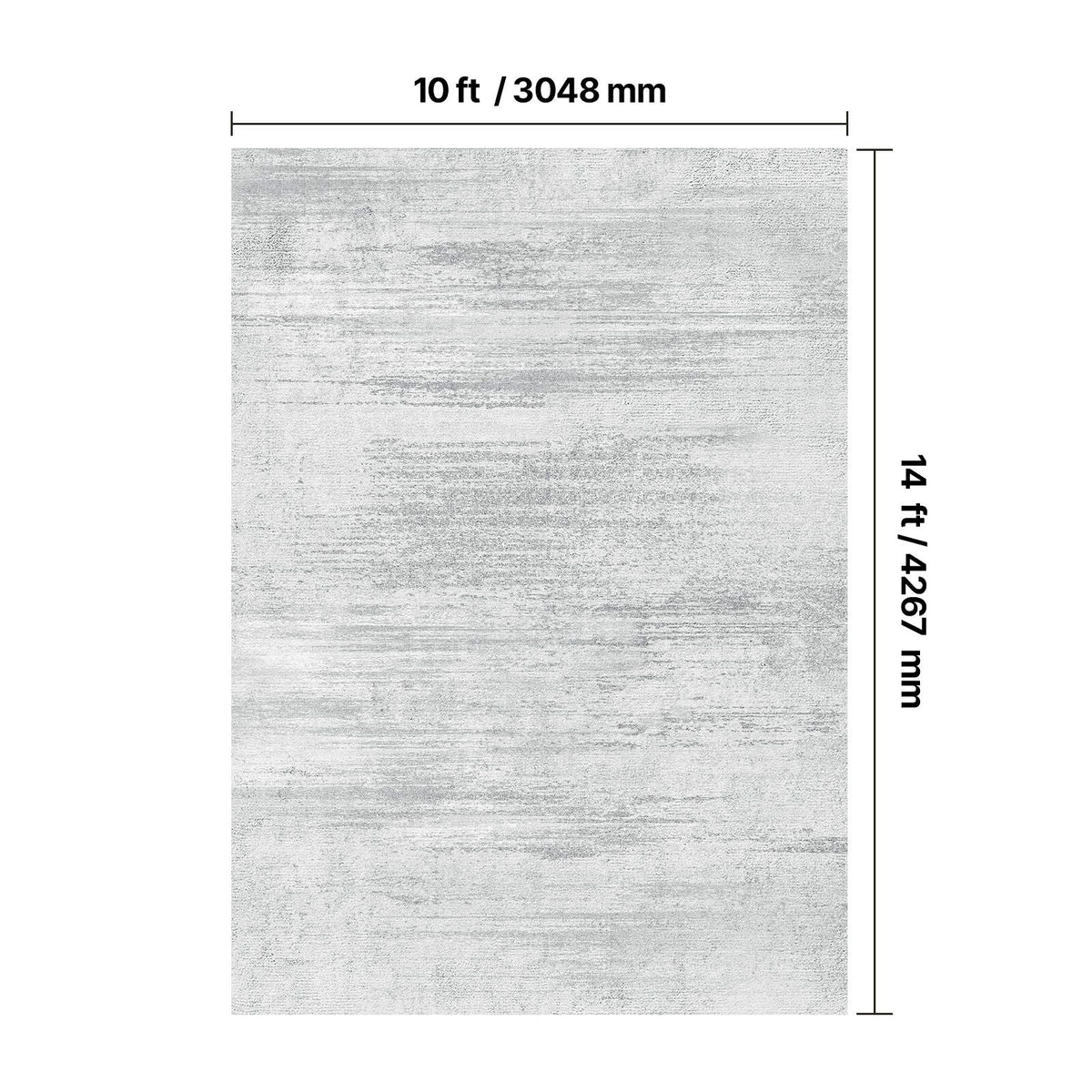 Area Rug, 10 x 14 ft Large Washable Rug, Non-Slip and Tear-Resistant Soft Carpet, Pet & Child Friendly Modern Area Rugs, Indoor Mat for Bedroom, Office, Living Room, Kids Room, Entryway, Gray