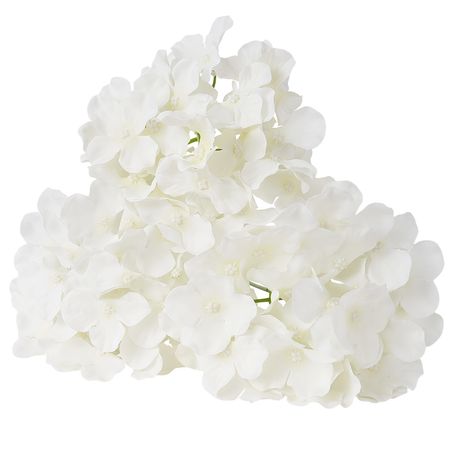 Artificial Flowers, 65 pcs Real Looking White Silk Fake Hydrangea Bulk, White Faux Bridal Shower with Stems for DIY Wedding Bouquets, Home Centerpieces Arrangements, Party Tables Decorations