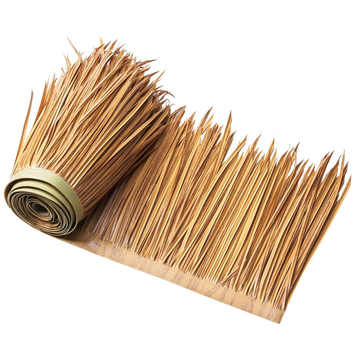 Artificial Thatch Grass Roof, 1.3 x 32.8 ft Mexican Style Tiki Bar Hut Skirt Thatch Roofing Roll, Waterproof & Fire-Resistant, Palapa Duck Blind Grass for Patio Pool Beach Hawaiian Party Décor