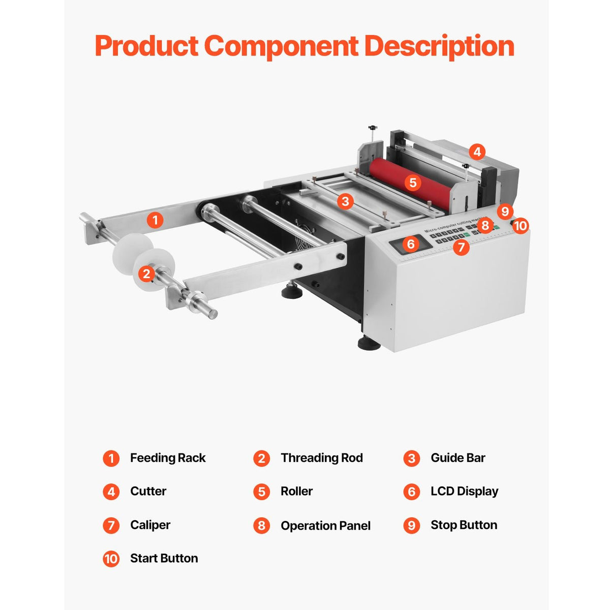 Auto Heat-Shrink Tube Cutter, Automatic Pipe Cutting Machine with 1mm to 280mm Cutting Width, 0.1-0.6mm Cutting Thickness, Ideal for Non-Woven Fabric, PVC Film, Insulating Paper, Aluminum Foil