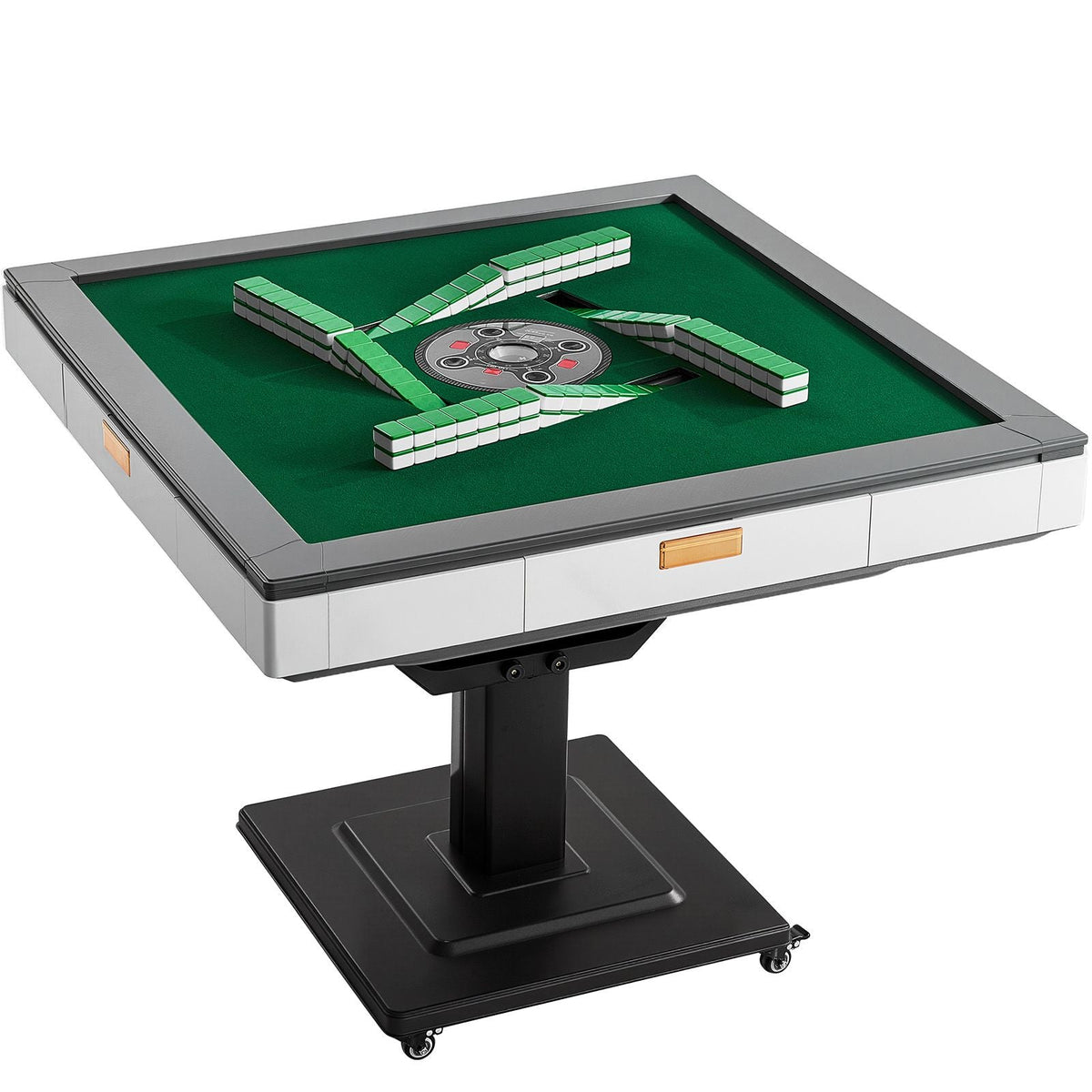 Automatic Mahjong Table with Wheels, 2 Sets of 42 mm Tiles (152 Pcs), Roller Coaster Style Mahjong-Table, Foldable and Automatic Shuffler, for Home, Outdoor Leisure & Gifts for Mahjong Players