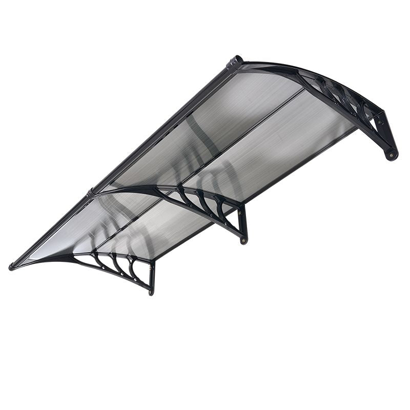 Awnings for Door Entrance, 38 x 78 in, Exterior Front Door Window Awnings with Drainage & ABS Bracket, Rain Snow Sun Protection, Overhang Polycarbonate Door Canopy for Porch Patio, Smoky Gray