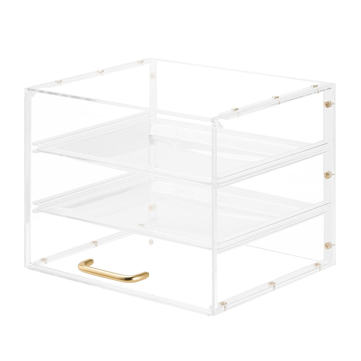Bakery Display Case, 3-Tier Commercial Countertop Pastry Display Case, Clear Acrylic Bread Box for Kitchen, Party Cake Cabinet with Flip-Up Door for Cookie Dessert Donut, 13" x 10.2" x 10.2"