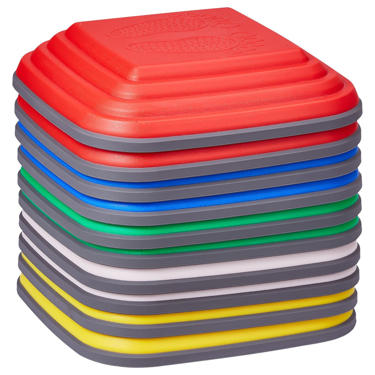 Balance Stepping Stones for Kids, 10 PCS, Up to 220 lbs, Non-Slip Toddlers Sensory Stepping Stones, Obstacle Course Coordination Game Toys Indoor or Outdoor Play for Children Aged 3 4 5 6 7 8+