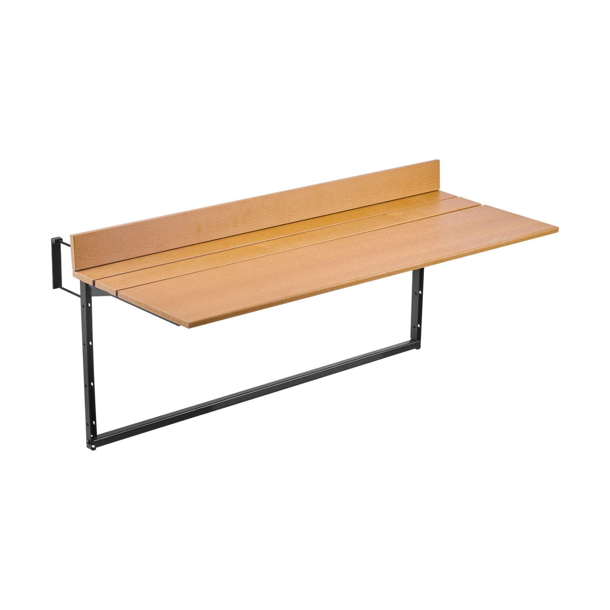 Balcony Hanging Table, 15 x 39 in Folding Balcony Railing Table, Outdoor Balcony Bar Table for Railings, 5-Level Adjustable, Fit Railing from 1" to 5.3", Serving Table for Patio & Deck