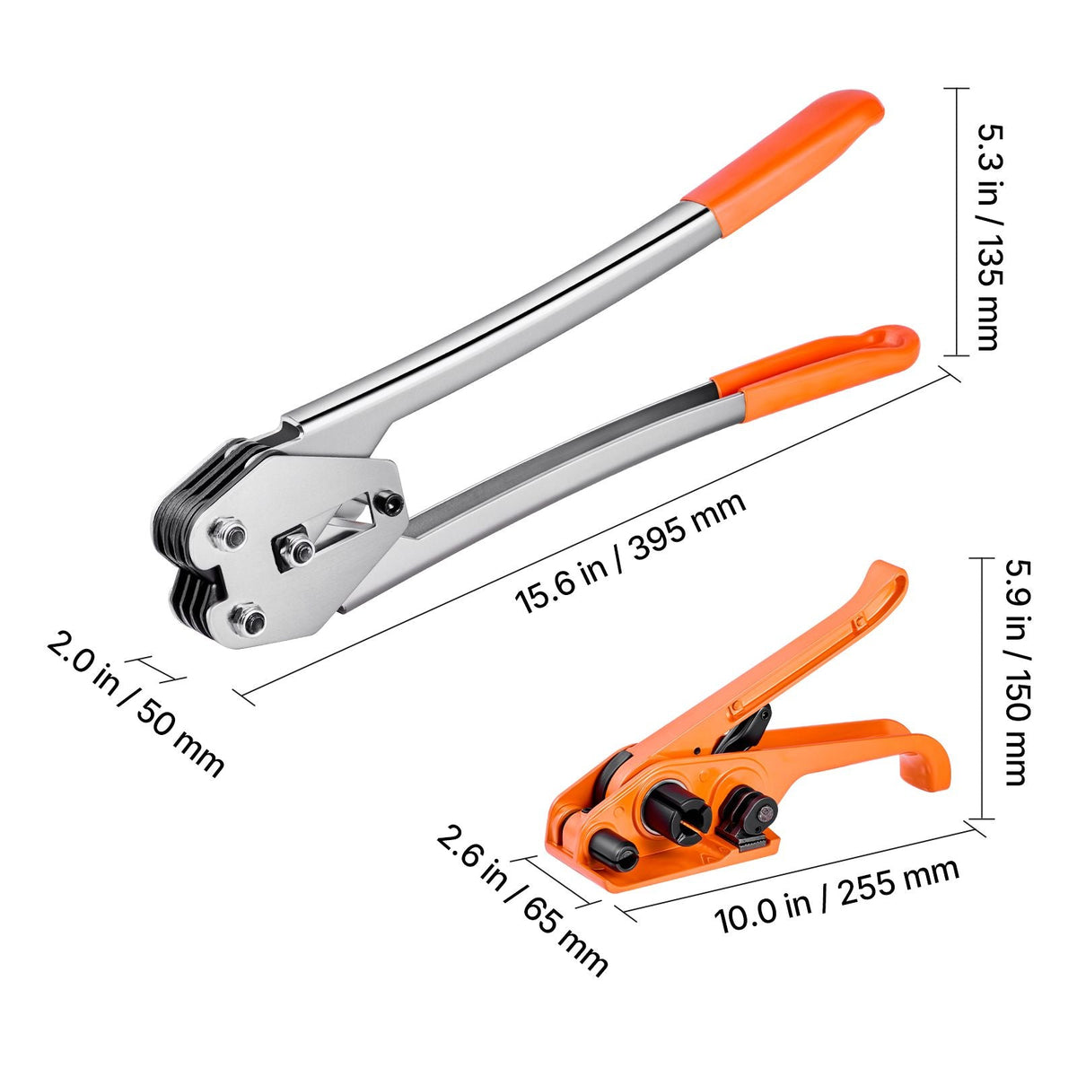 Banding Strapping Kit, Heavy Duty Banding Sealer Tool with 3200 ft Length PP Band, 1000 Metal Seals, 50 Corner Protectors, Plastic Pallet Packaging Strapping Kit for Warehouse/Shipping/Moving