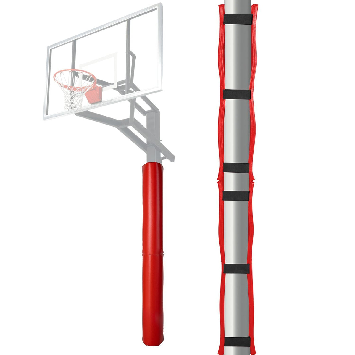 Basketball Pole Pad, 71 inch Tall and 1.2 inch Thick Heavy Duty Wrap Around Pole Padding, Fits 2-6.3 Round & 4.5x4.5 inch Square Pole, All-weather Waterproof Protective Pad for Basement Garage