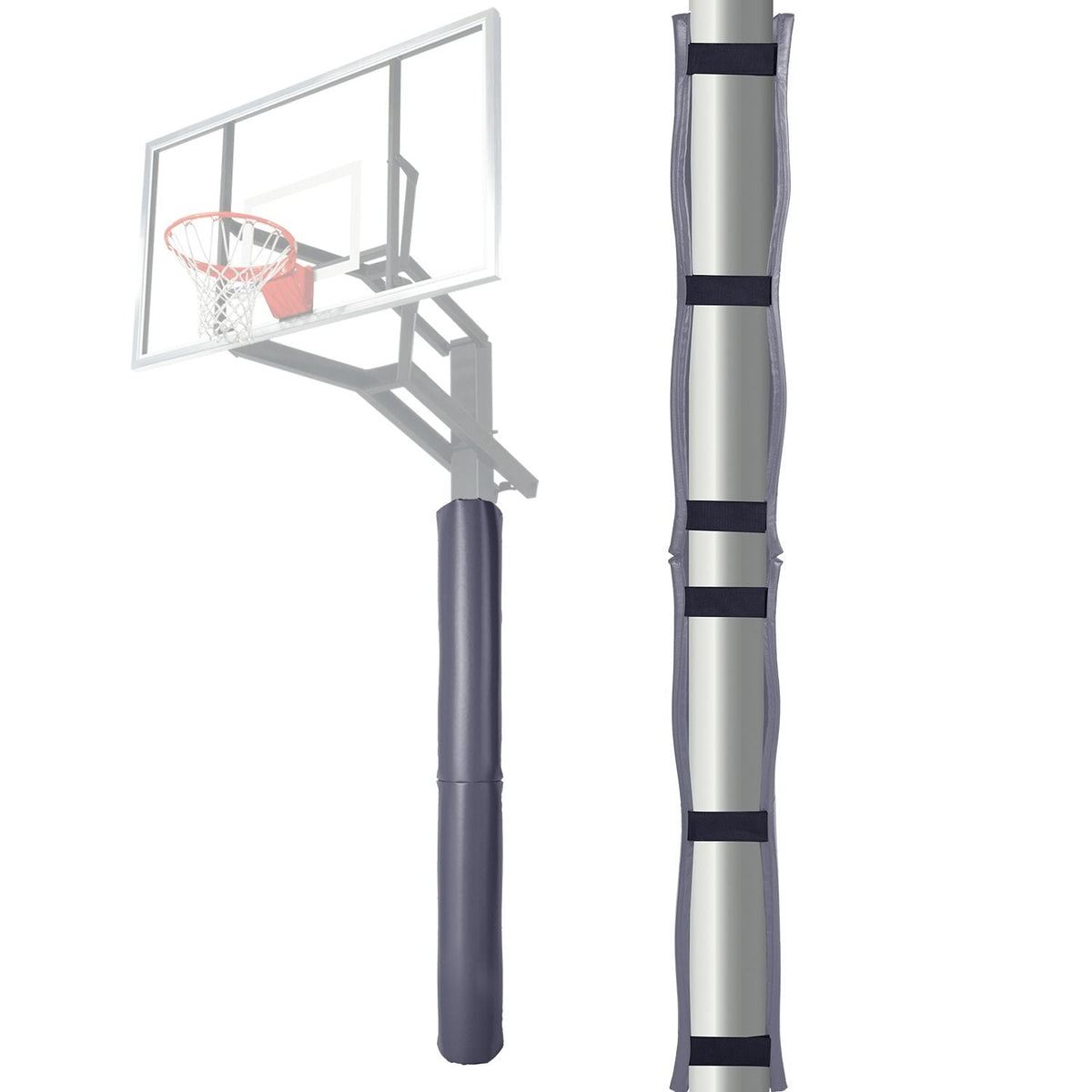 Basketball Pole Pad, 71 inch Tall and 1.2 inch Thick Heavy Duty Wrap Around Pole Padding, Fits 2-6.3 Round & 4.5x4.5 inch Square Pole, All-weather Waterproof Protective Pad for Basement Garage