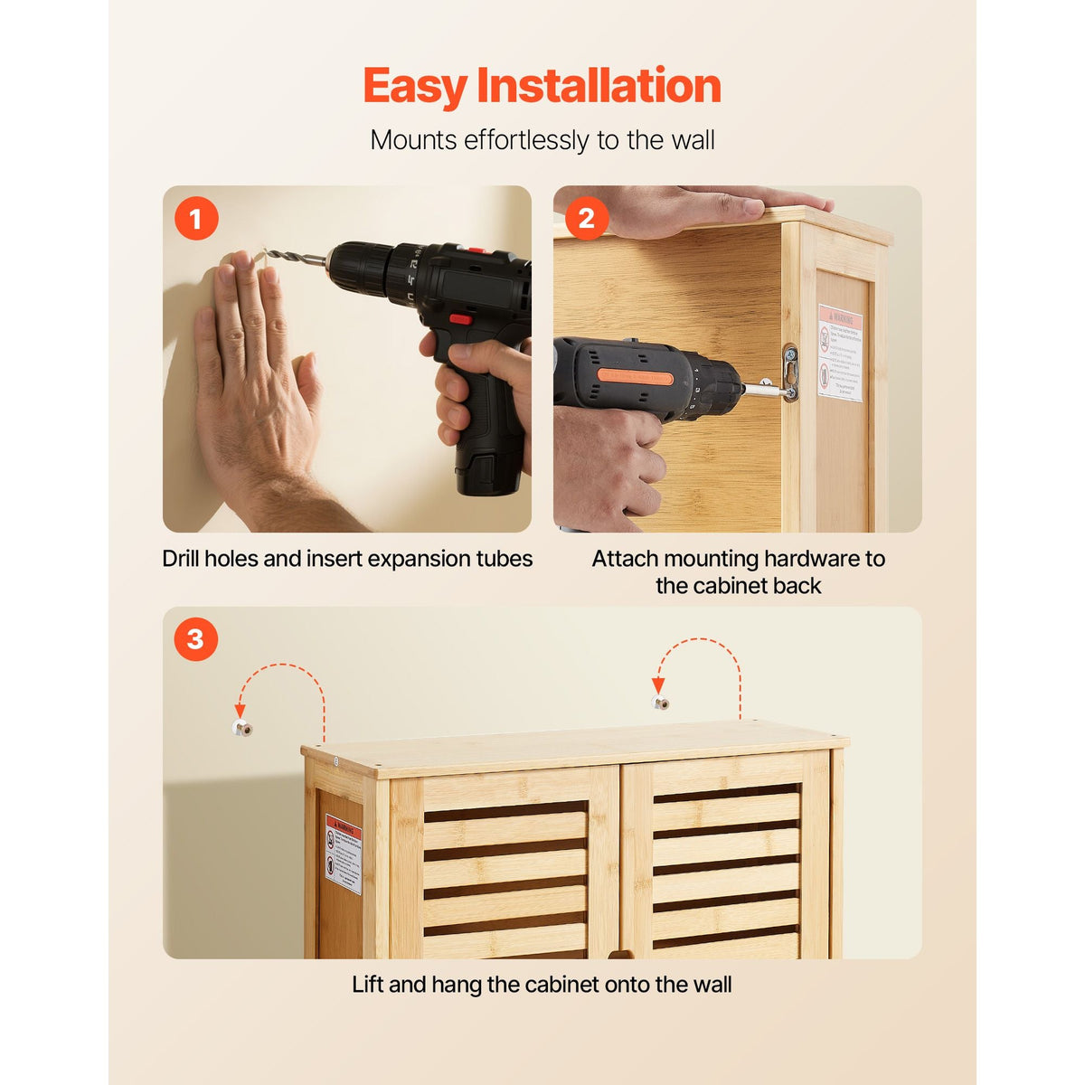 Bathroom Wall Cabinet, 2 Doors and Adjustable Shelf, Over the Toilet Storage Medicine Cabinet Wall Mounted, Hanging Organizer with Shelves and Open Partition for Laundry Room Kitchen Restroom
